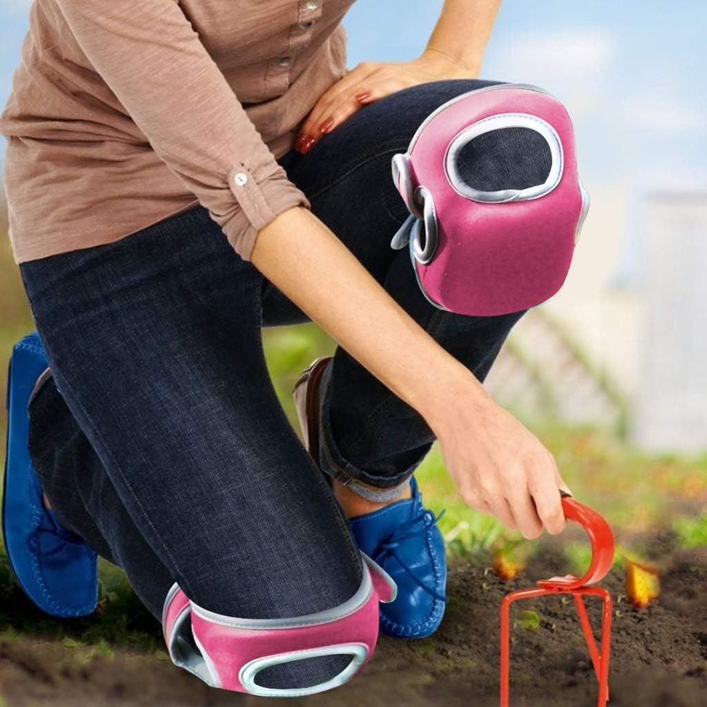 Hotopick 2 Pair Knee Pads Kneelet Protective Gear For Work Safety Construction Kneeling Cleaning Exercise Gardening Comfortable Knee Caps Knee Padding (Pink)