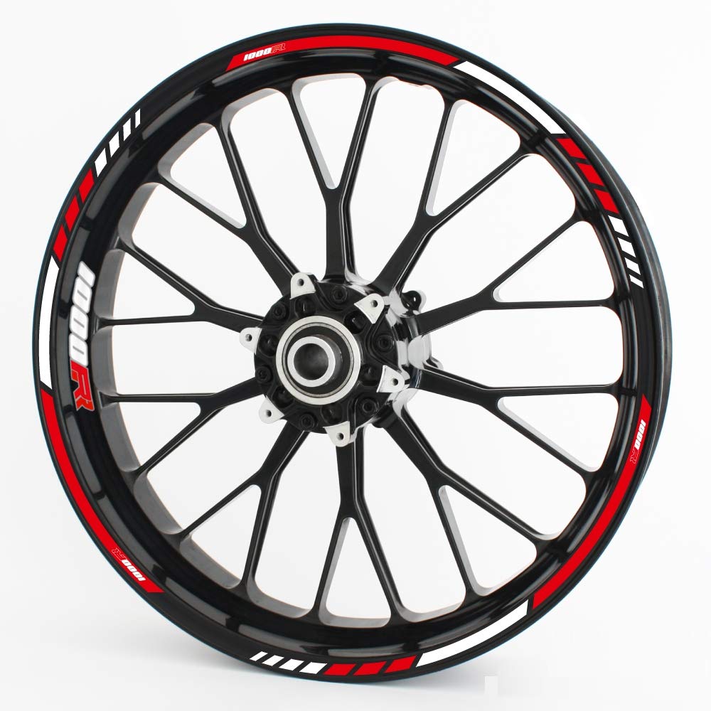 Felgenrandaufkleber RS 1000RR - Komplettset für 15" 16" 17" 18" 19" - Blau/Weiß/Rot oder Rot/Weiß wählbar