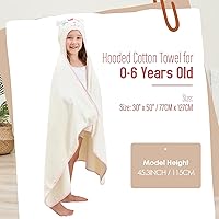 Vista 4 de Style Quarters - Toalla de baño para bebé, 100 % algodón de rizo suave con capucha, toalla de playa de alpaca de dibujos animados, toalla de playa