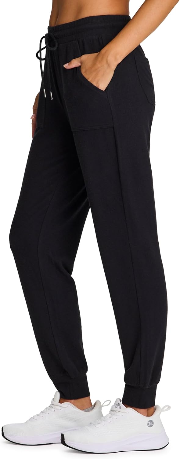 RBX Active Women's Athletic Super Soft Lightweight Cuffed Tapered Jogger Sweatpants with Pockets - Image 4