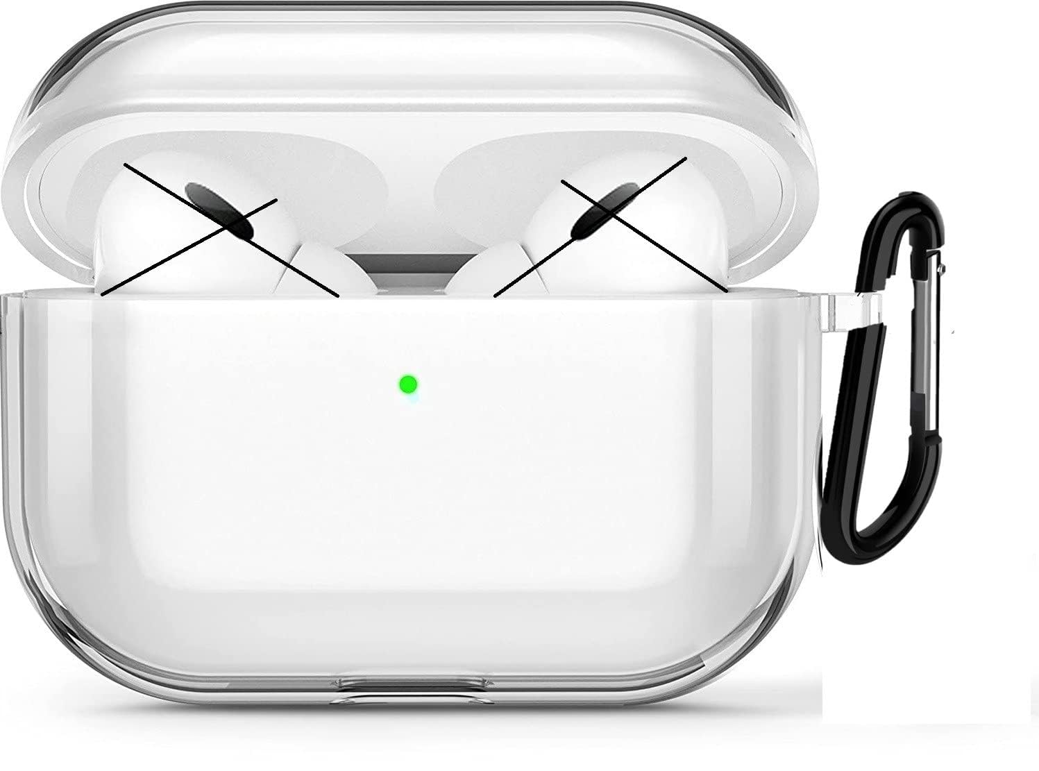Meyaar Compatible for AirPods Pro 2nd Generation Case Cover with Keychain, Soft Silicone Skin Case Cover Full Protective (Only Silicone Cover) (Batman) — Amazon image 9