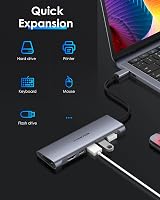 LENTION USB C Hub 4K HDMI Adapter - USB 3.0, SD/TF Kártyaolvasó, 100W Töltés - MacBook Pro/Air, Surface, Chromebook Kompatibilis Thunderbolt 2
