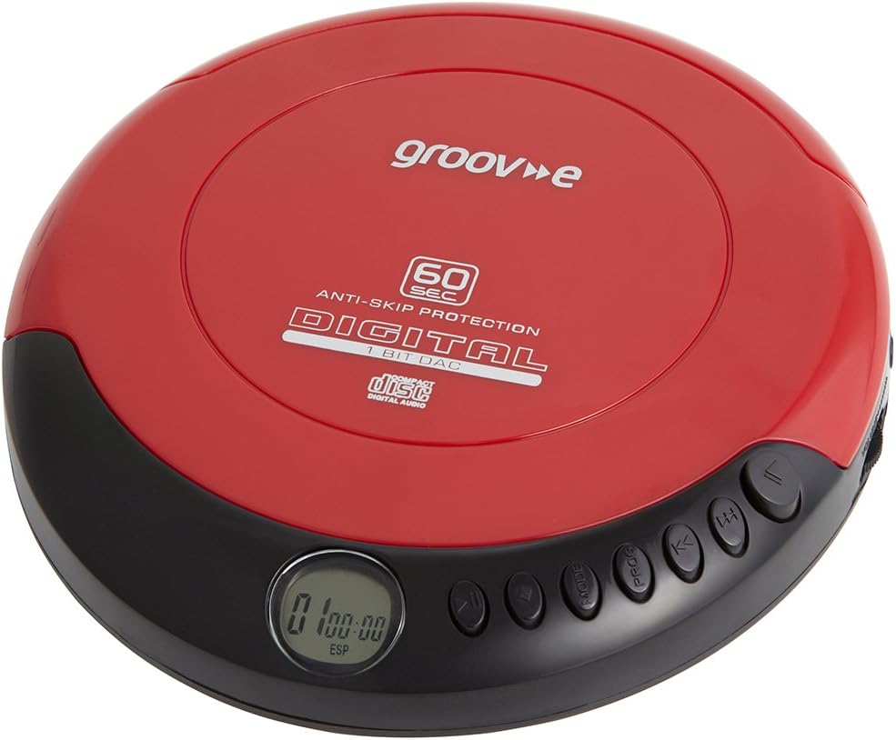 groov e RETRO Compact CD Player - Personal Music Player with CD-R & CD ...