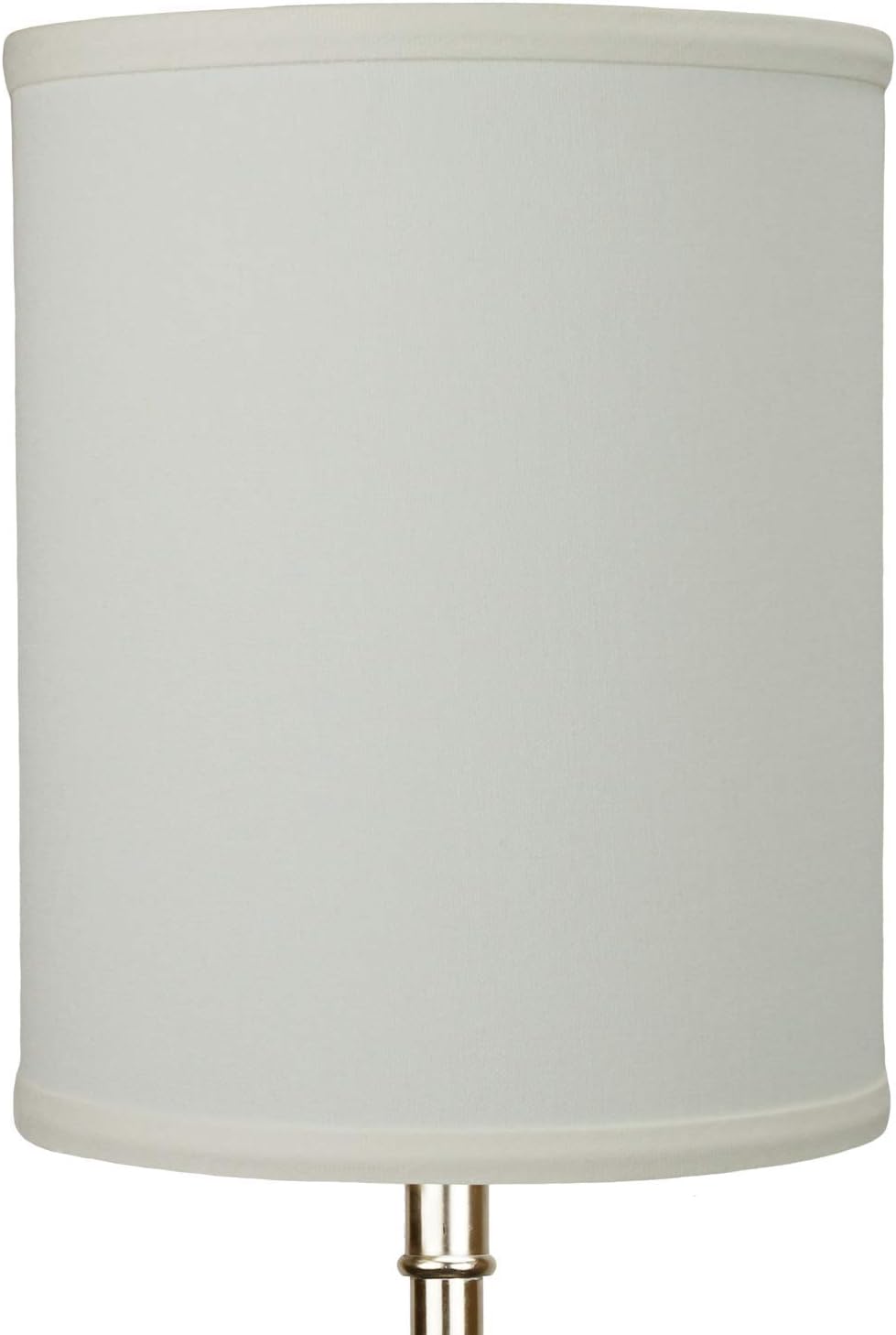 FenchelShades.com 8" Top Diameter x 8" Bottom Diameter 10" Height Cylinder Drum Lampshade USA Made (Linen Cream)
