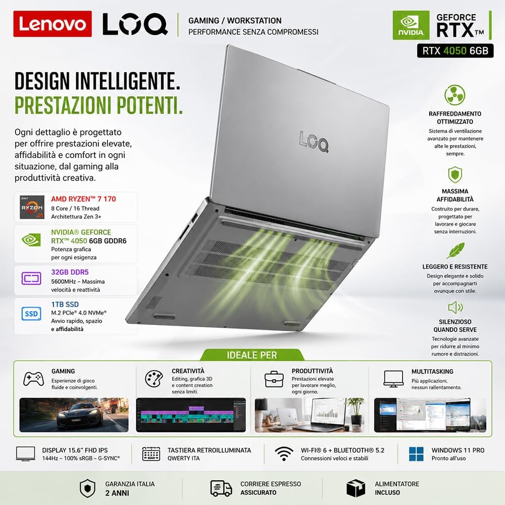 Notebook Gaming Amd Ryzen 7 170 - Notebook - Immagine 2