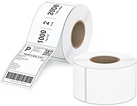 Vista 12 de Etiqueta térmica directa de 2 x 1 pulgadas, papel para códigos de barras, franqueo, dirección, perforada y compatible con impresoras Rollo, Zebra