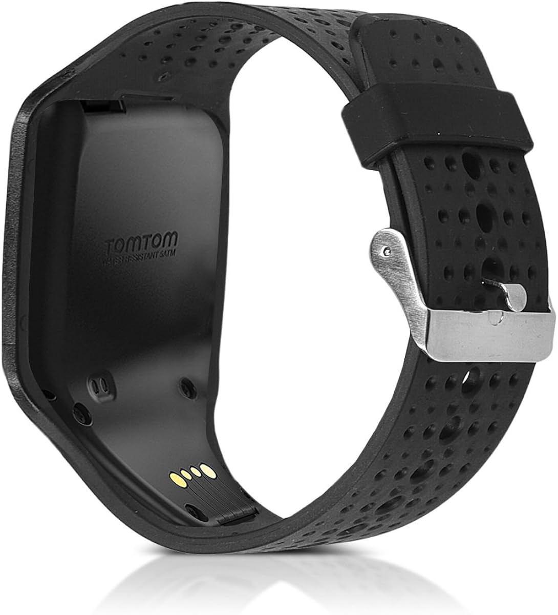 kwmobile Strap Compatible with TomTom Runner 1 / Multi-Sport Strap - Replacement Silicone Watch Band - Black
