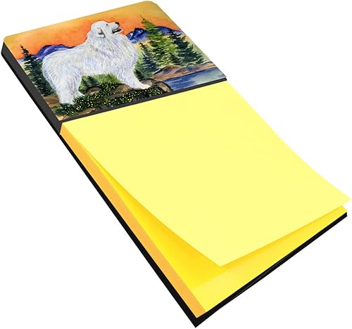 Caroline's Treasures SS8183SN - Soporte para notas adhesivas de gran pirineo, dispensador recargable, blocs de notas autoadhesivas, blocs de notas,