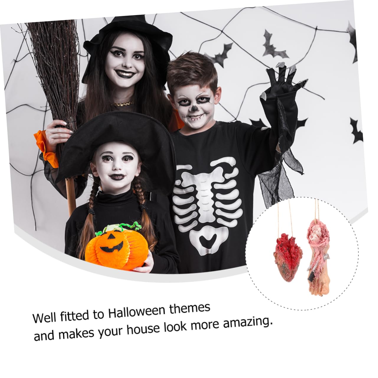 2stücke Hängende Gruselige Deko Mit Lebensnahen Menschlichen Organen Für Halloween Für Spukhaus-Dekoration Und Party-Events