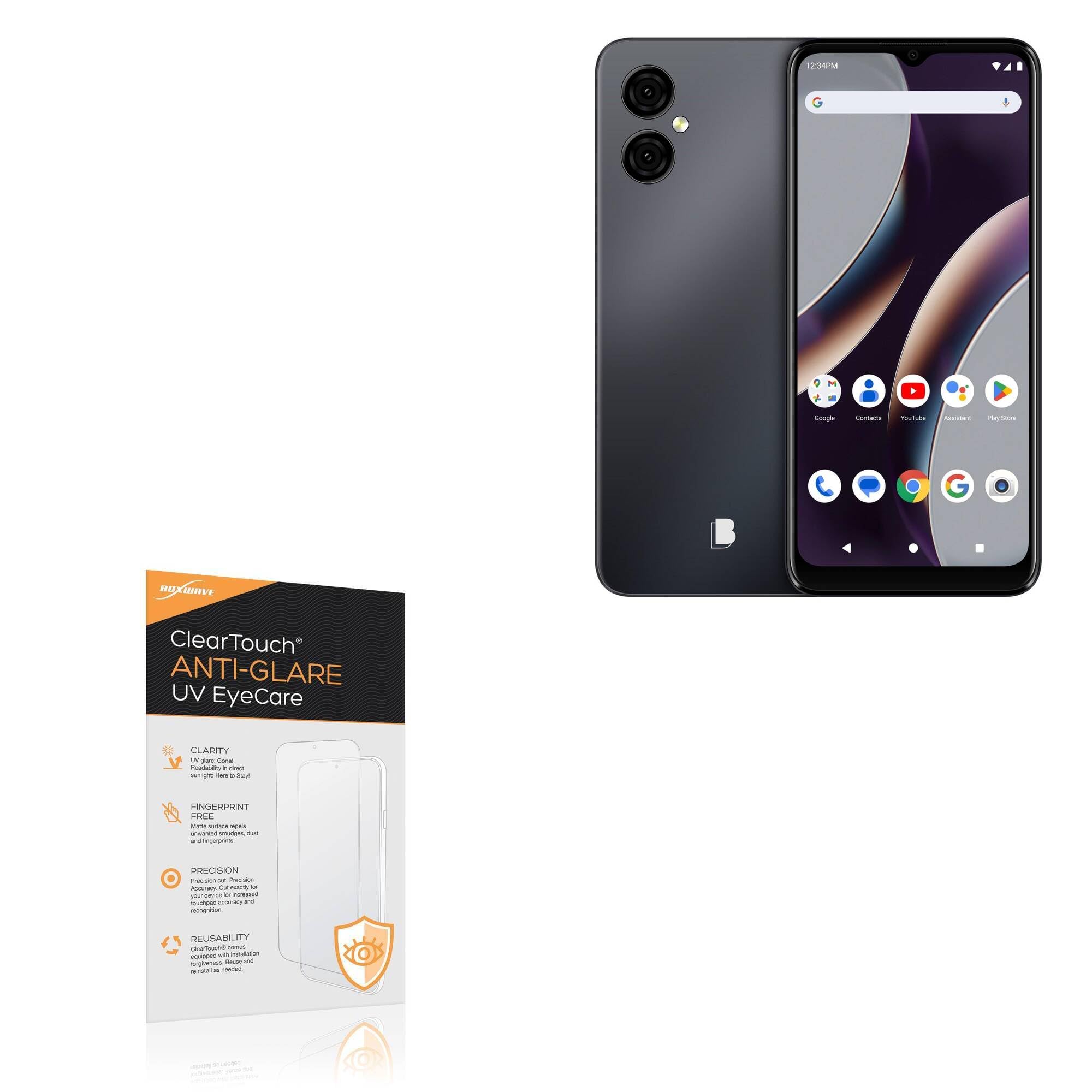 BoxWave Screen Protector Compatible With BLU G53 - ClearTouch Anti-Glare Anti-UV EyeCare (2-Pack), Filters out Harmful Blue Light Reduce Fatigue