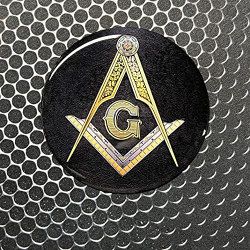 Mason Masonic Freemason Domed Decal Car Emblem 3D Sticker 2.5" Square & Compass #TOP19