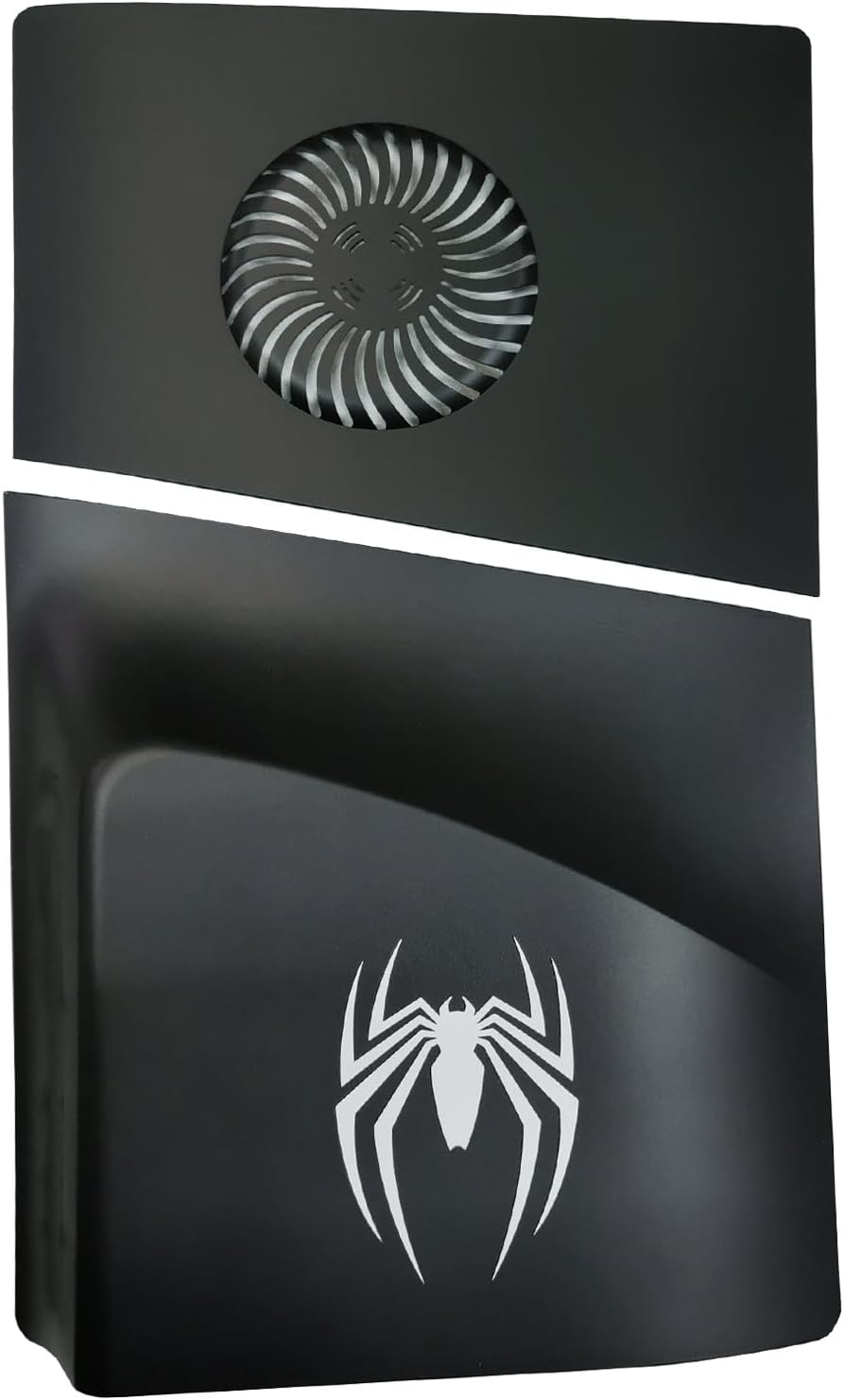 Console Faceplates, Red Console Faceplate Compatible with PS5 Pro Digital Premium ABS Super Hero Replacement Shell Cover