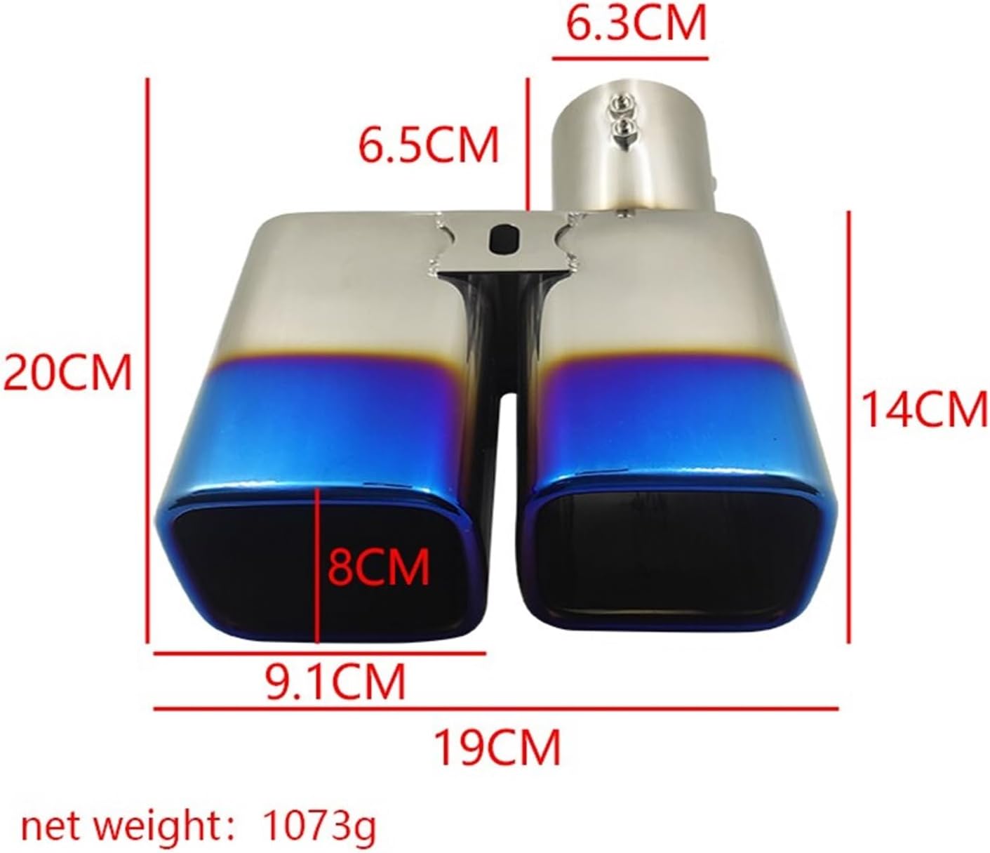 アルファ車の排気管に適したステンレス鋼セミブルーテールパイプテールスロート装飾アクセサリー 車用マフラーカッター