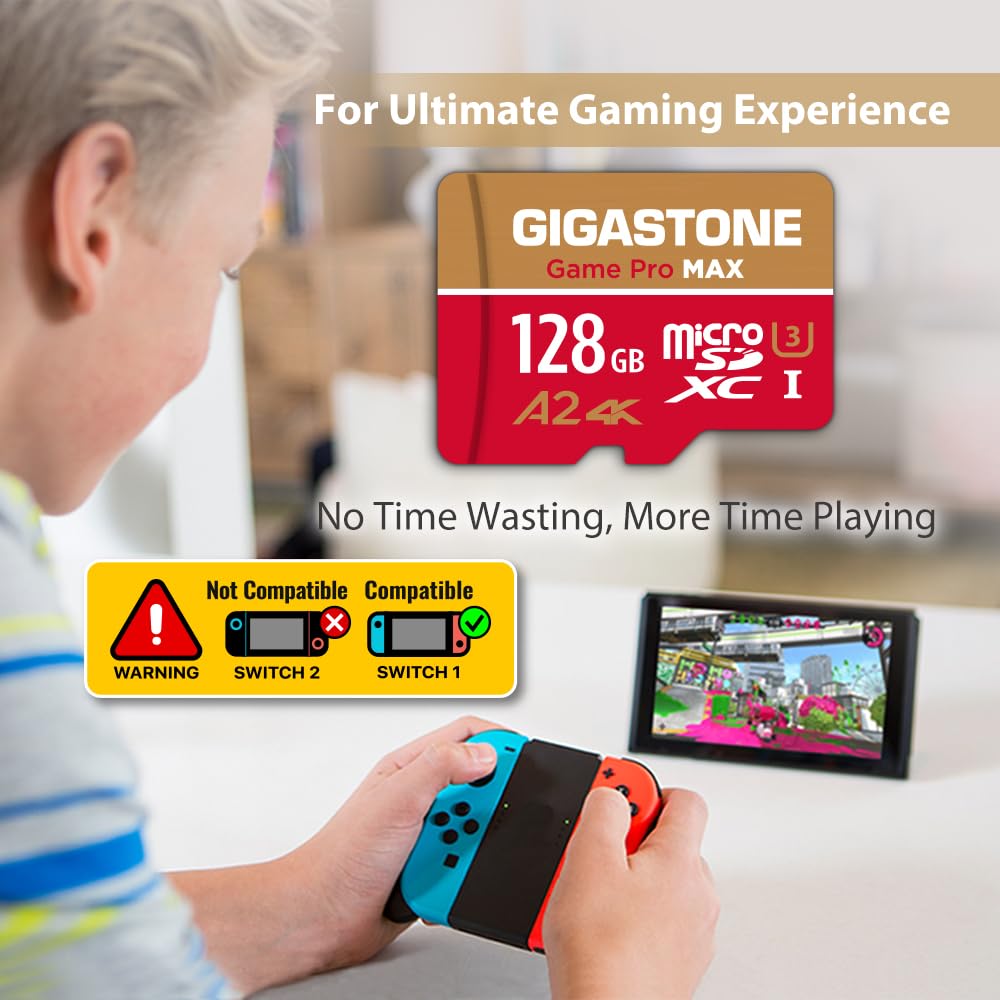 Amazon | 【Switch 1専用】GIGASTONE マイクロsdカード 128GB Game Pro