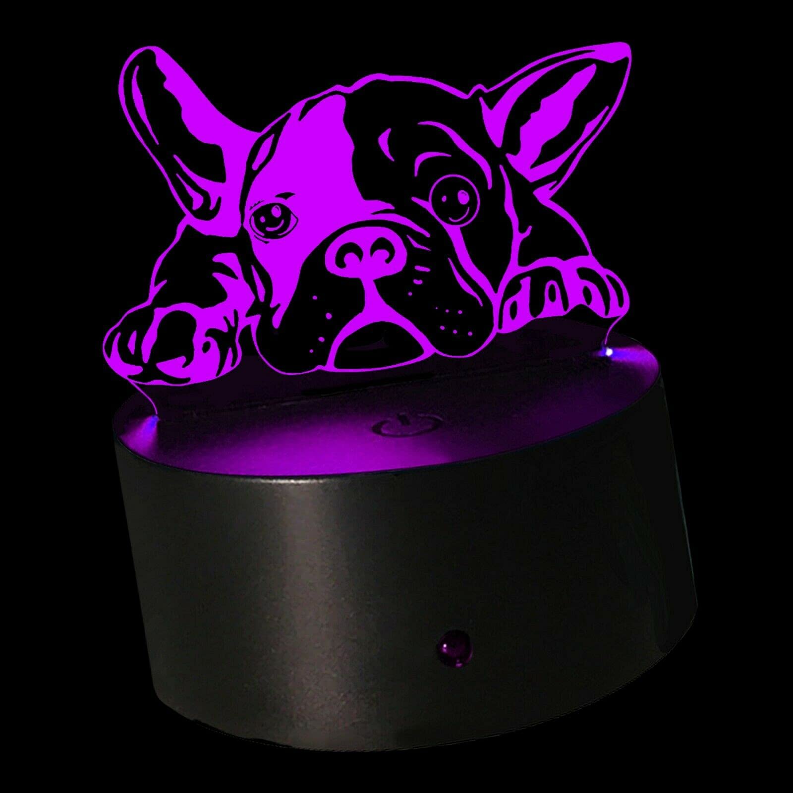 Jinson well 3D Francese Bulldog Lampada Illusione Ottica Luce Notturna