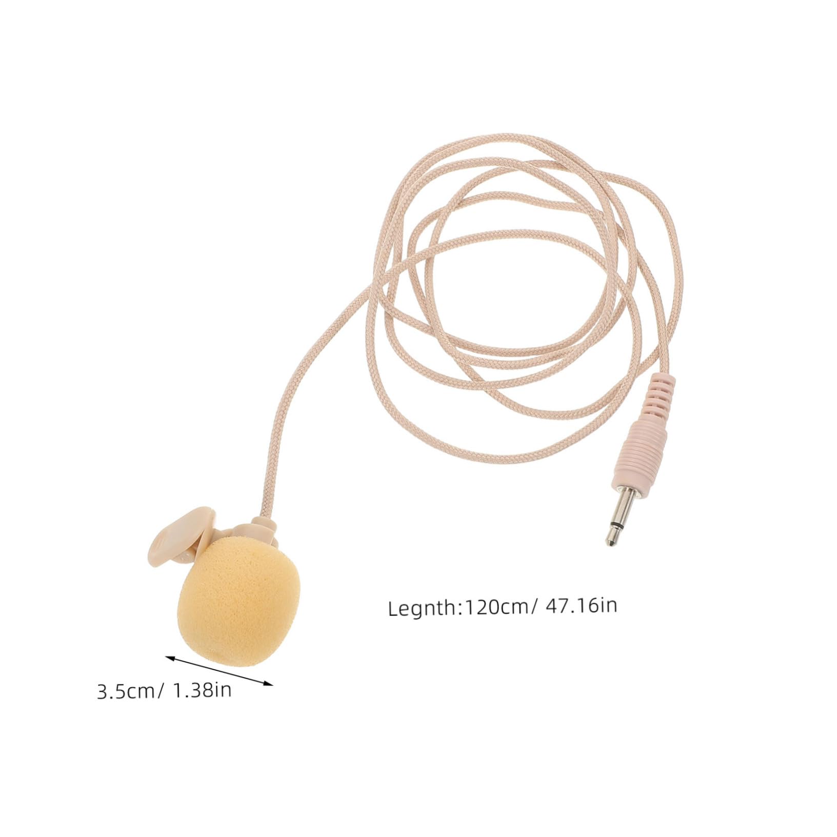 Abaodam Lavalier Microphone Portable Mini Lapel Mic with Plug for Online Meetings Interviews Noise Cancellation Lightweight Clip Design for Easy Use