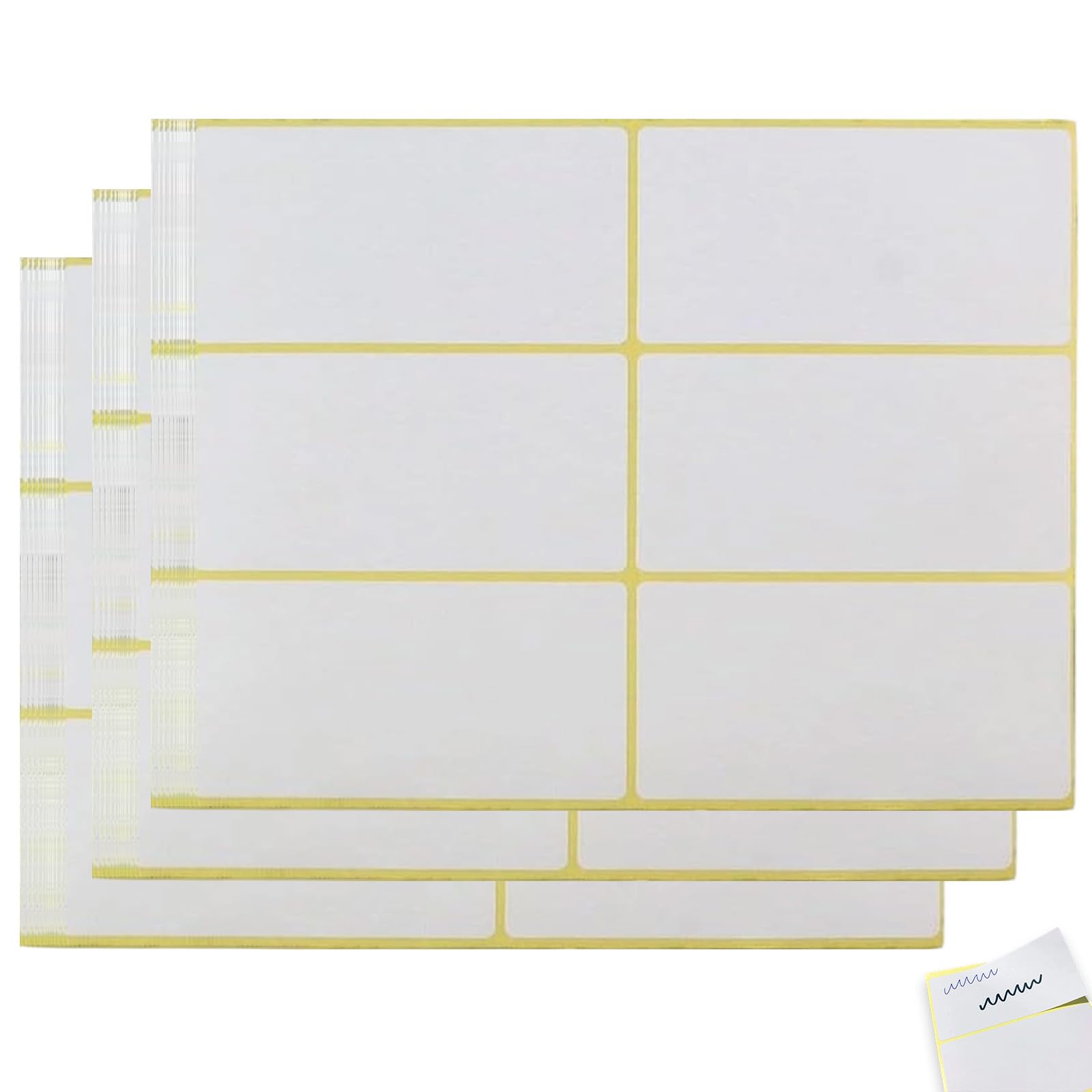 Alinw 180 Pcs Labels Stickers, Plain White Address Sticky Labels, 10 X 5cm Self Adhesive Label Stickers for Storage Boxes, Parcel, Printer, Jars(30 Sheets)