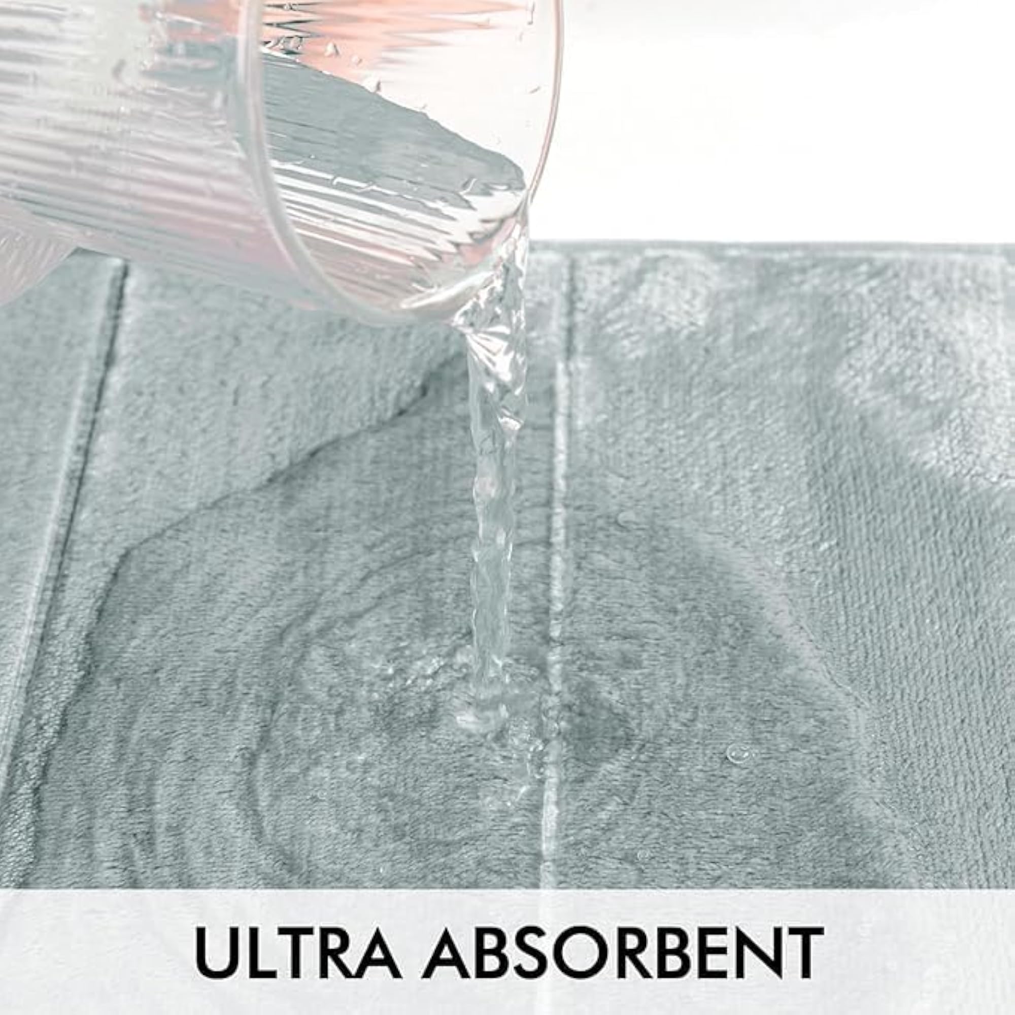 Memory Foam Waterproof Bath Rugs Set, Slip-Resistant