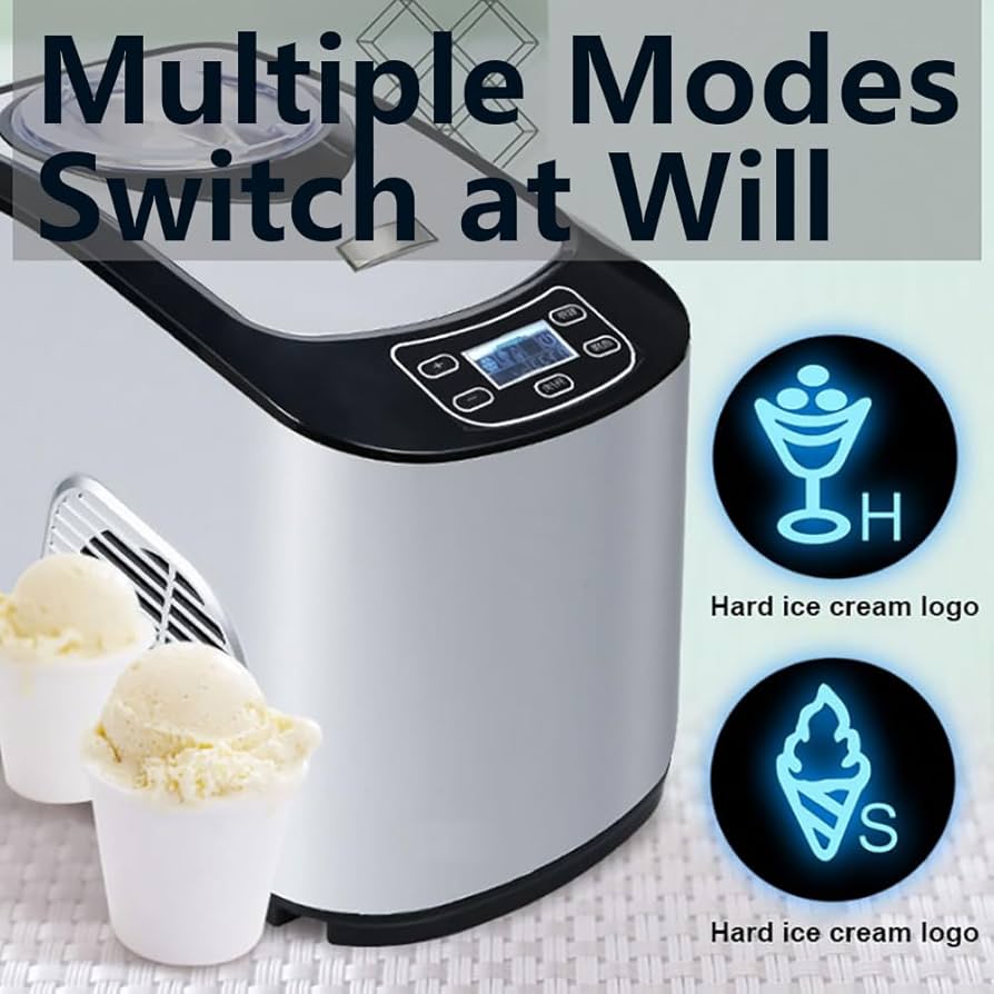 家庭用自動アイスクリームメーカー、1.2Lコンプレッサー式セルフ 家庭用自動アイスクリームメーカー、1.2Lコンプレッサー式セルフ