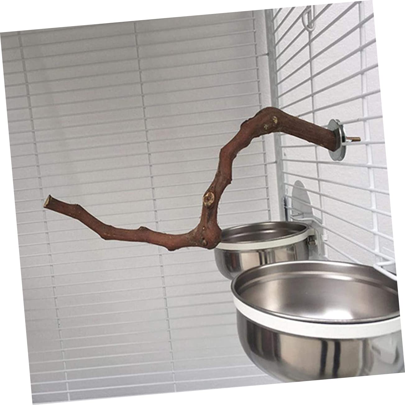 DOITOOL 3pièces Perchoir à Oiseaux Bois Naturel pour Perroquets Jouet Entraînement pour Oiseaux Accessoire De Cage Soulagement De Ennui Aléatoire
