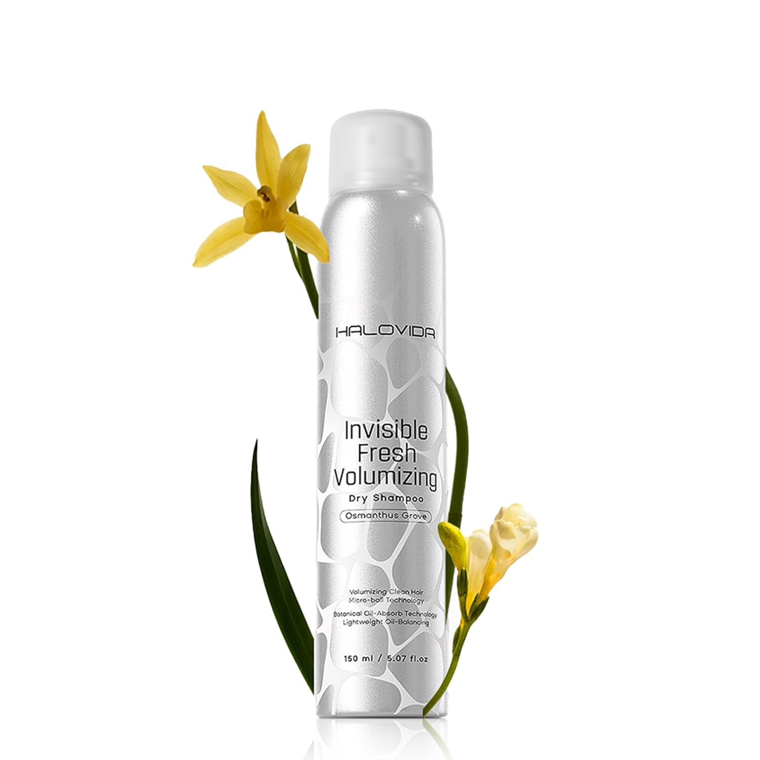 HALOVIDA Dry Shampoo for Women, Invisible Dry Shampoo Spray (Pro) for All Hair Leaves No White Residue, Absorb Oils, Volumizing & Refresh Hair for 72 Hours, 5.07 Fl Oz (Osmanthus Grove)