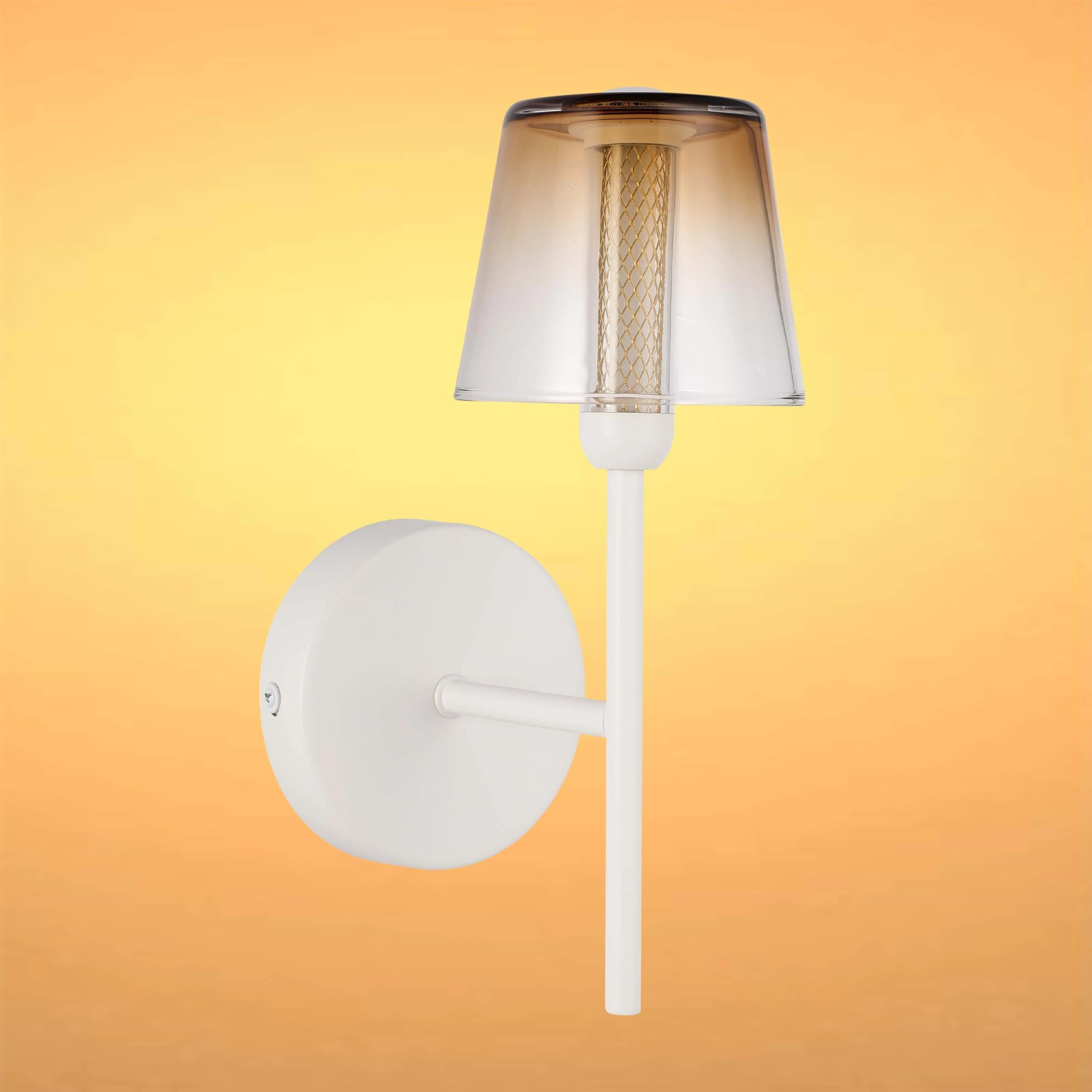 TEKLED Modern White Wall Light: 3000K LED Sconce for Bedroom, Bedside & Guest Room