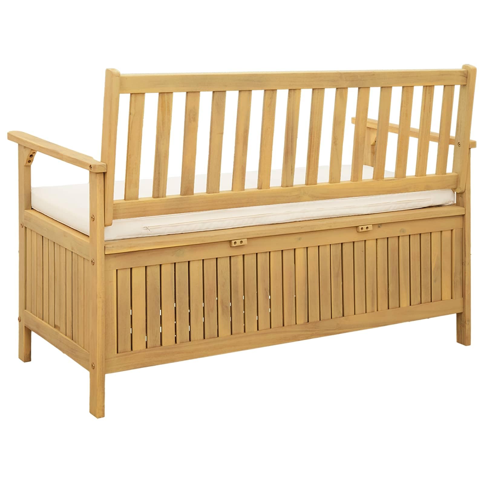 Ławka do przechowywania 2-osobowa 120 x 63 x 84 cm prostokątna ze schowkiem