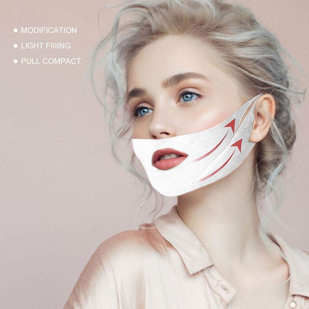 Maschera a V per il viso, rassodante e idratante per il sollevamento del collo e del viso, cura del viso antietà con design a V