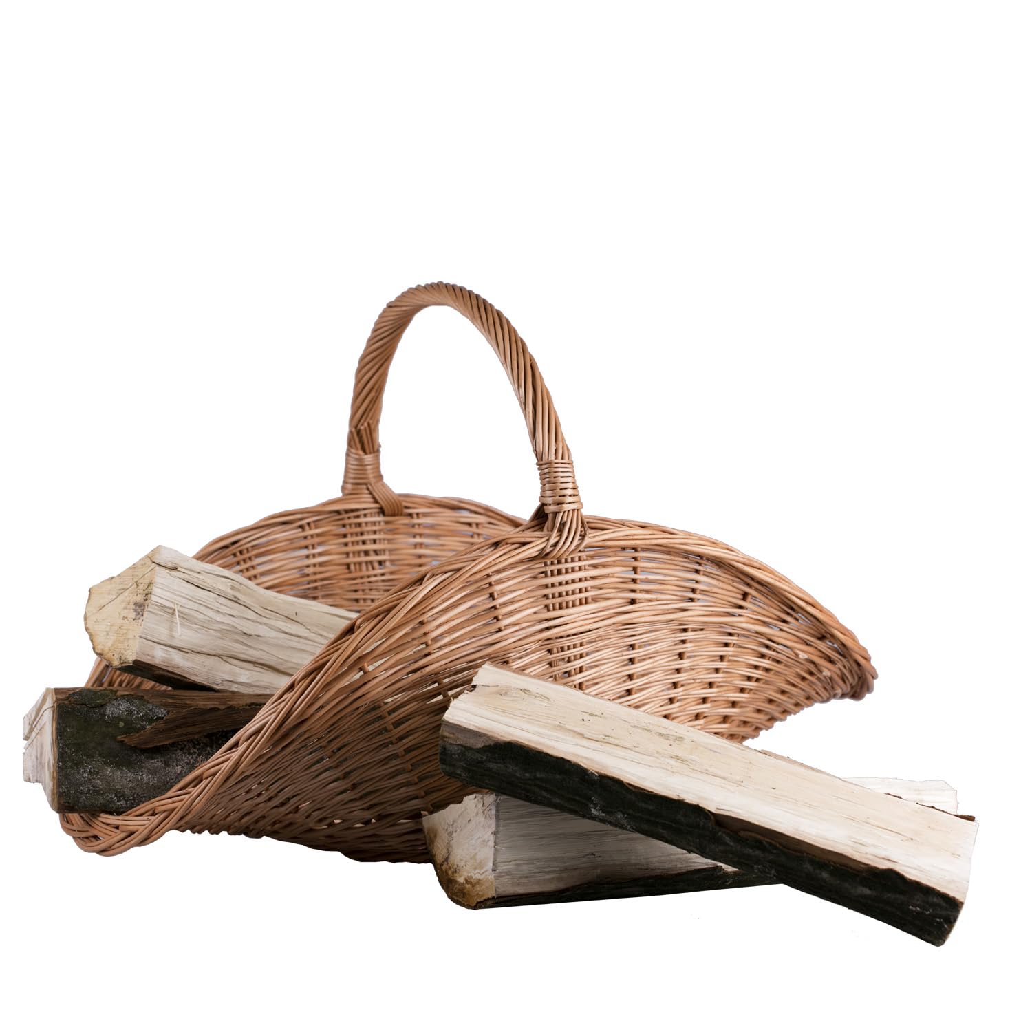 Cesta Portalegna da Interno in Vimini Porta Legna da Interni Fatto a Mano Cesta in Vimini per Legno Cestino per tronchi Ceste per Legna da Interno