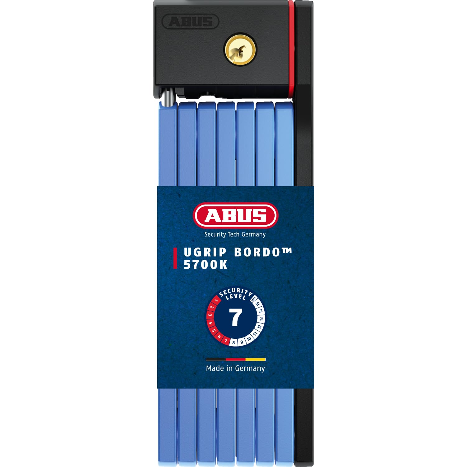 Abus Bordo uGrip 5700K 80 BK SH, Unisex - Candado Plegable para Bicicleta, Negro