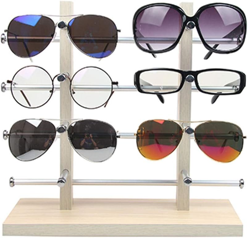 Glasses Frame Double Row Glasses Display Stand Multifunctional Display Stand Creative Sunglasses Frame Home Decoration Display Stand (Color : Type A-can Put 8) (Type A)