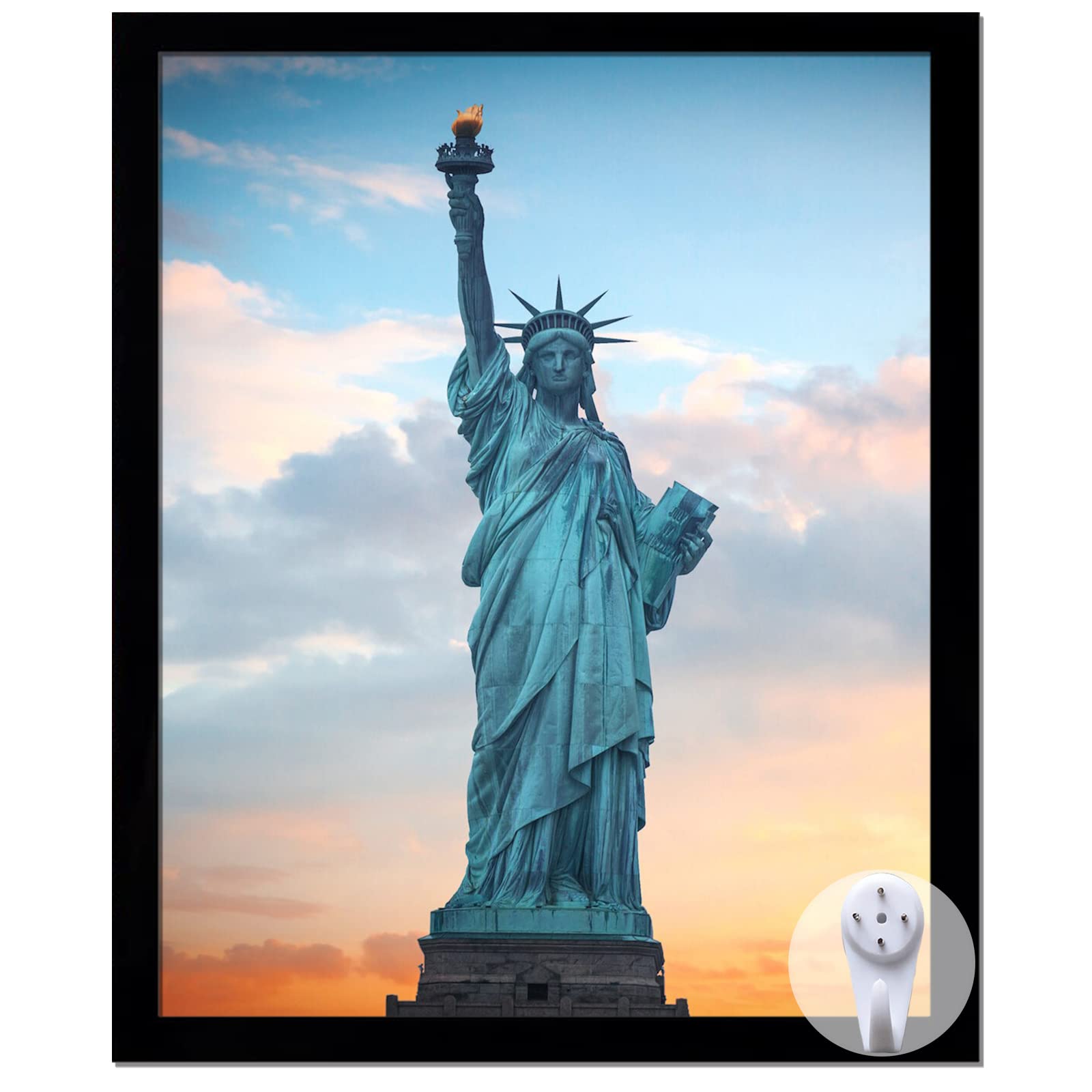 OMAIGAR 9x11 Picture Frame for 9by11 Poster Photo Canvas Certificate Black High Transparent Photo Frame Wall Desktop Horizontal Vertical 9 x 11