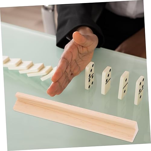 Miniatura 4 de DIY Suministro 8pcs Madera Domino Rack Bases de Escritorio para Aprendizaje Alfabeto