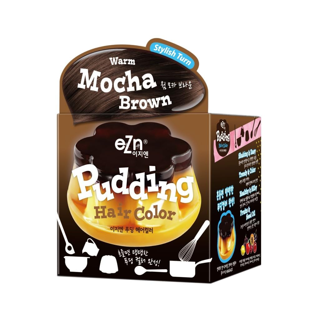 eZn Pudding Hair Dye for Sensitive Scalps Warm Mocha Brown
