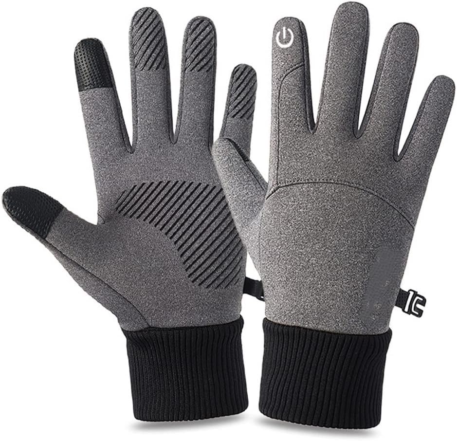 Autumn and Winter Outdoor Warm Gloves Sports Riding Windproof Touch Screen Plus Velvet Mountaineering Skiing Gloves Men