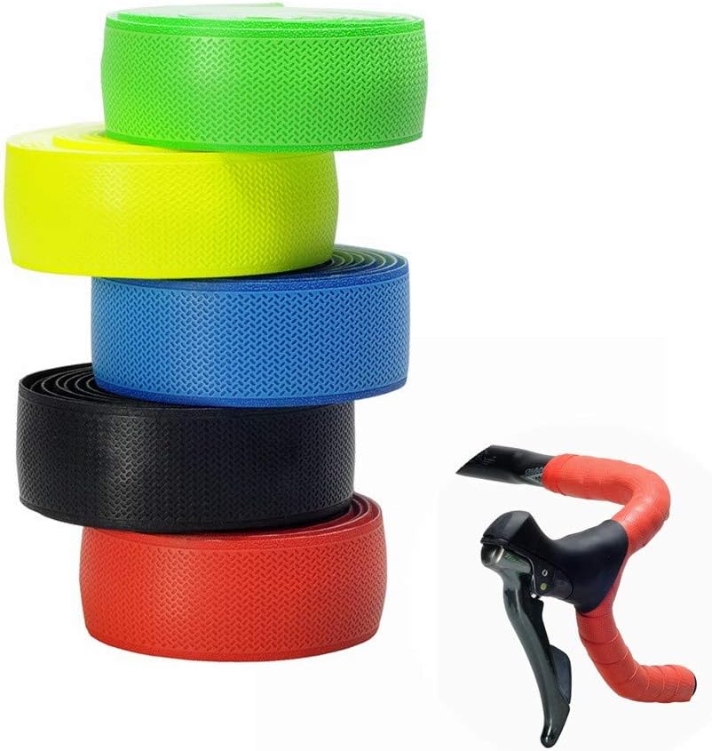 Road Bike Bar Tape, Bicycle Handlebar Tape 2pcs Carbon Fiber Grip Bar Tape Road