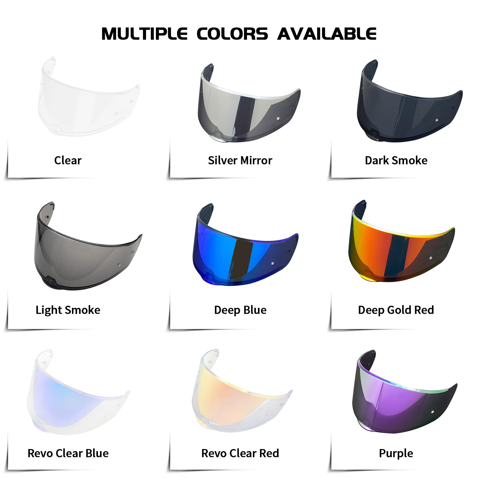 Visiera di ricambio per casco LS2 FT2 VECTOR Sedici Strada 2 Strada 3 FF801 FF397 Pinlock-Ready Face Clear Red Visor Protezione UV Casco Scudo Revo Tint Ricambio (Revo Clear Red)