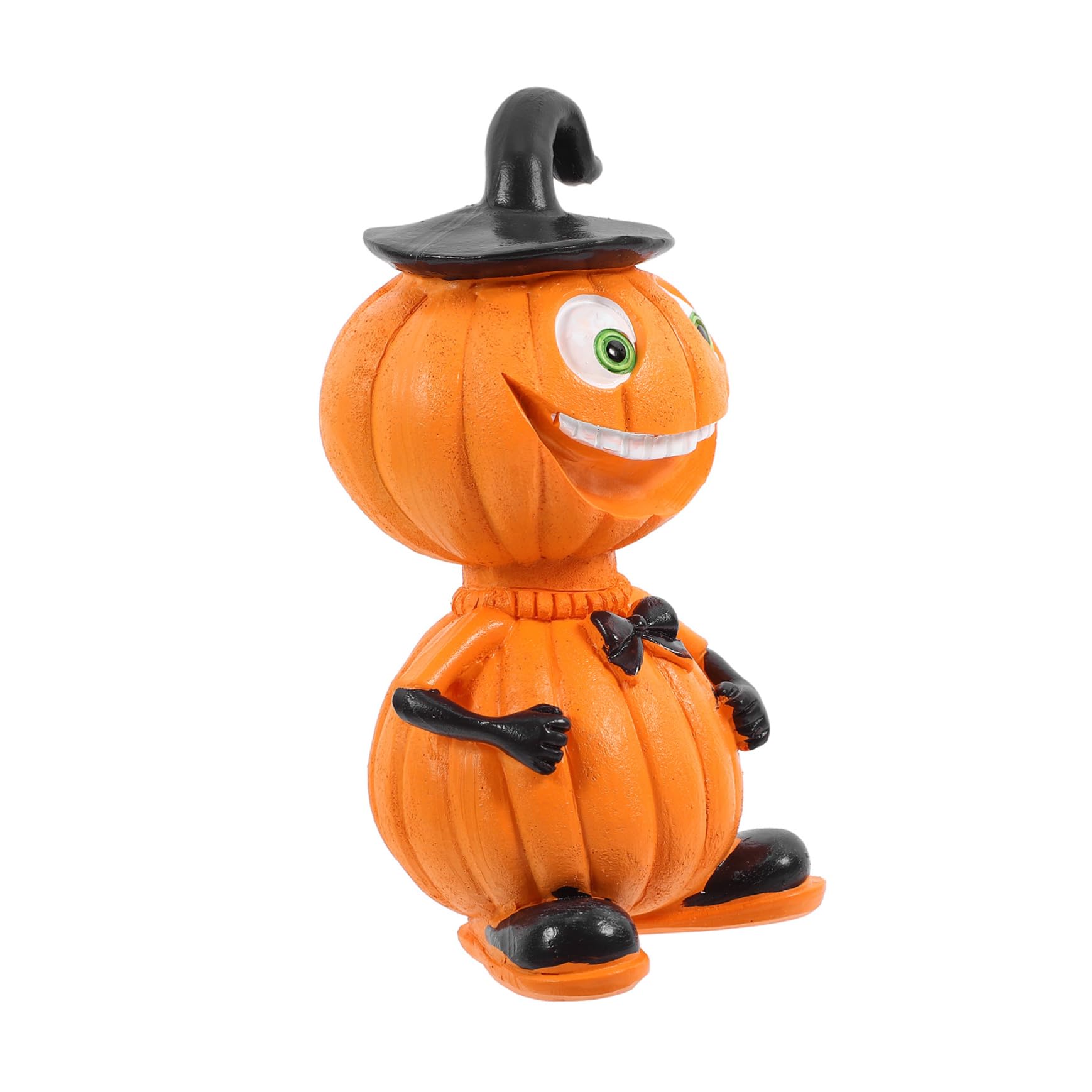 Halloween Tischdekoration Kürbis Licht | Gelbe Harz Figur 15cm Für Party & Home Decor