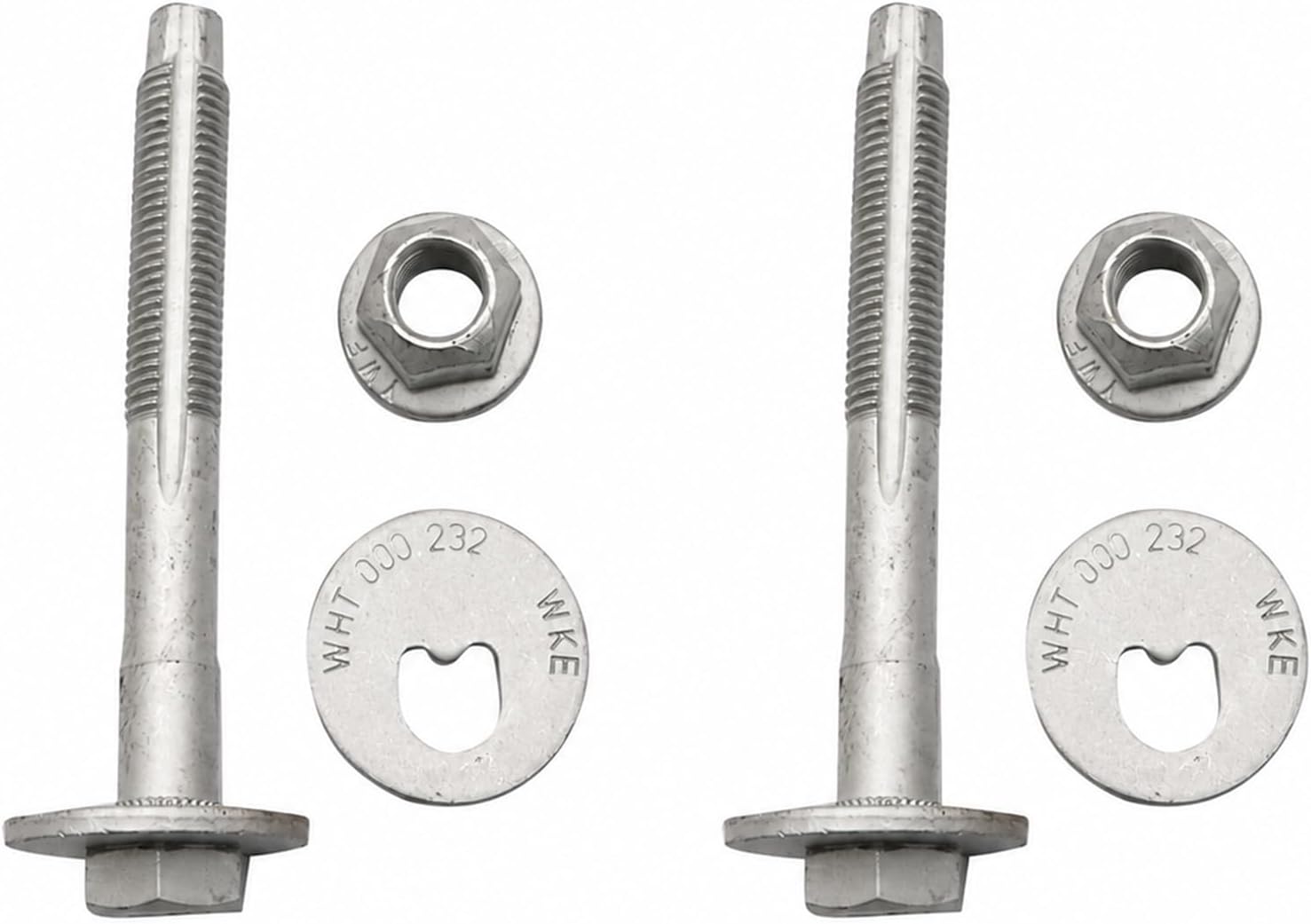 XQSMWF 2PCS Rear Toe Alignment Eccentric Bolt Kit Compatible with VW Golf Jetta Passat Tiguan | Fit for Audi A3 TT Q3 | 2004-2024 | Replace WHT001761 | Camber Adjustment Bolt Nut Set | 2-piece kit enables precise rear toe angle adjustment — fixes uneven tire wear, vehicle pulling, or failed alignment
