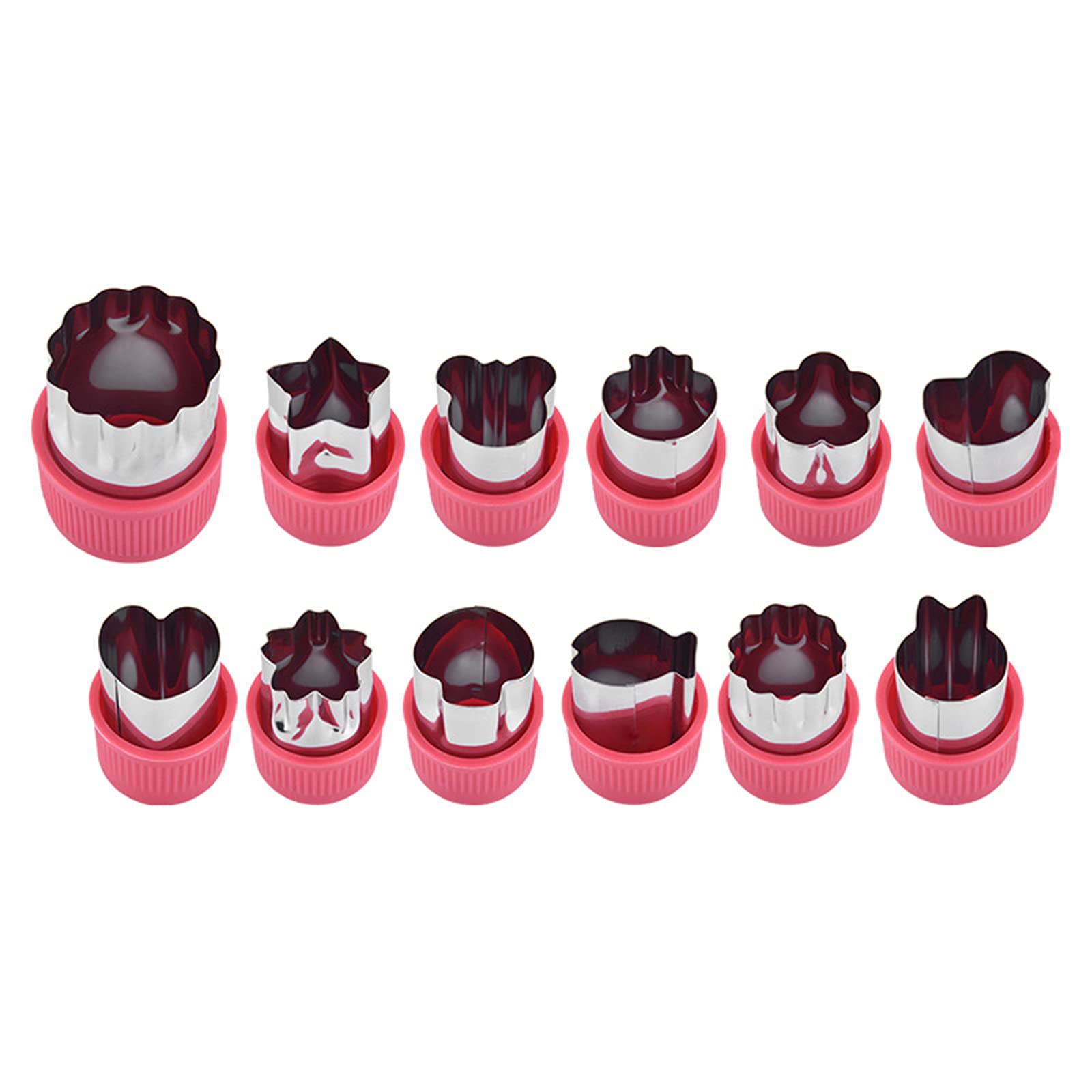 8 stuks roestvrijstalen uitsteekvormen, groente en fruit, uitsteekvormpjes, dierenvorm, groentesnijder, koekjes, koekjes, groenteuitstekers