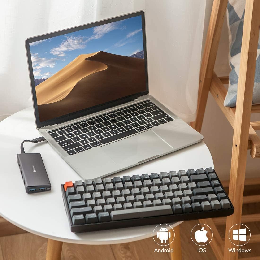 Keychron K2 Version 2 Gaming Mechanical Keyboard Wireless/Wired, 75% Layout Compact 84 Keys Bluetooth Keyboard with RGB Backlit, N-Key Rollover, Gateron G Pro Red Switch for Mac Windows