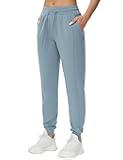 Women's Workout Joggers Leggings Drawstring Running Lounge Sweatpants Tapered Pants with Pockets