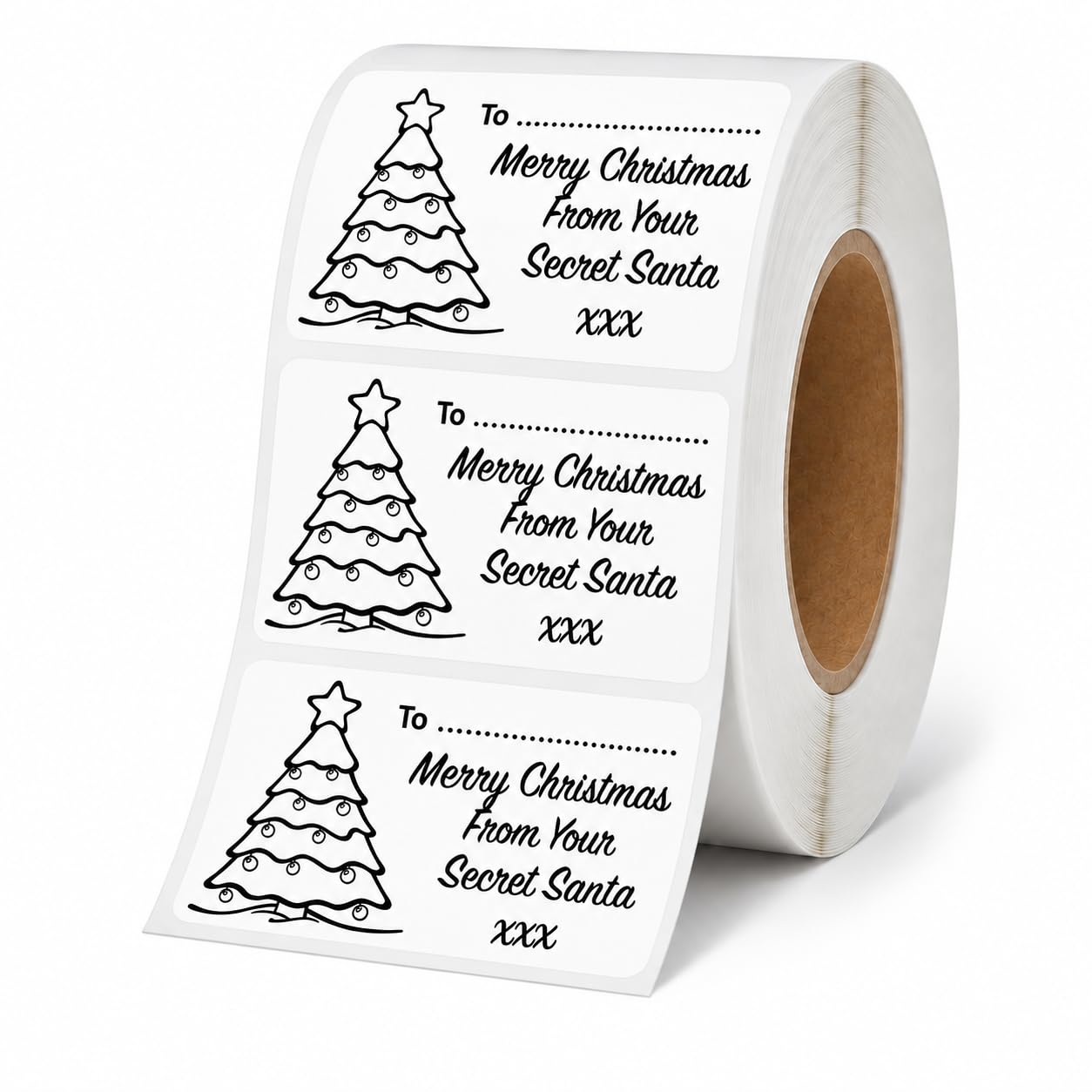 Secret Santa Labels Stickers Christmas Xmas Gift Present Tags 62x29mm (800)