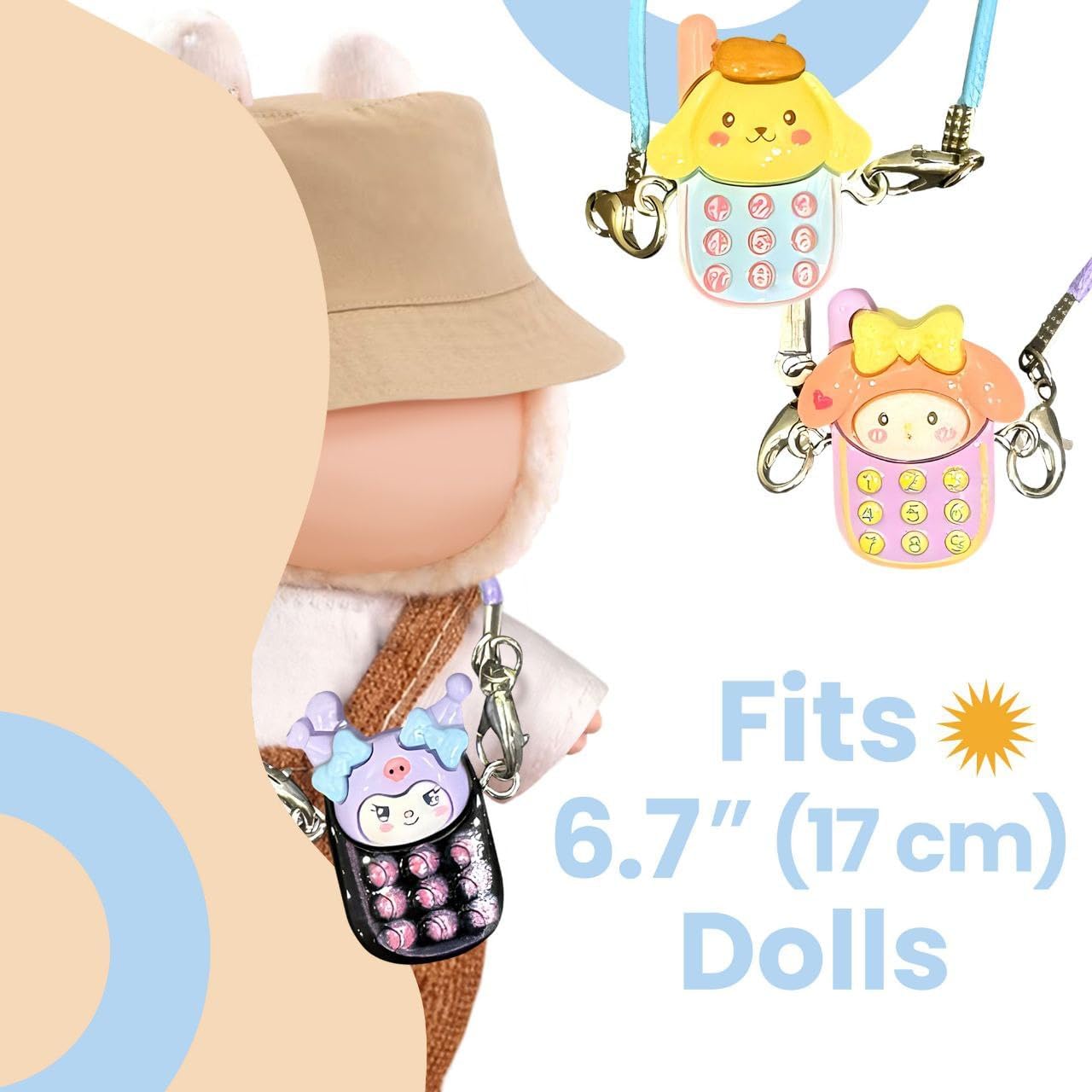 UNO MAS UNO Cute Designer 17 cm Fashion Doll Accessories Set – Miniature Doll Outfit , No Doll Included (Style H)