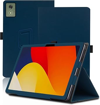 Case for Motorola Moto Pad 60 Pro 12.7 inch, Motorola Moto Pad 60 Pro Tablet Case, Folding Stand Protective Cover with Pencil Holder and Wrist Strap, Full Protection. Blue