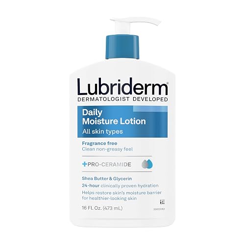 Lubriderm Fragrance Free Daily Moisture Lotion + Pro-Ceramide, Shea Butter & Glycerin