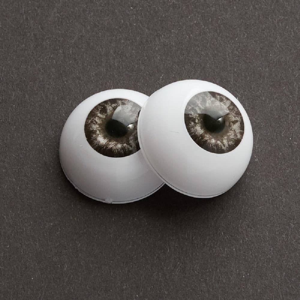 Factory Direct Craft 6 Pairs of Realistic Light Gray Color Half Round Eyes for Sculpture, Art, Modeling Projects & Halloween Displays | Size: 22 mm (Almost 7/8
