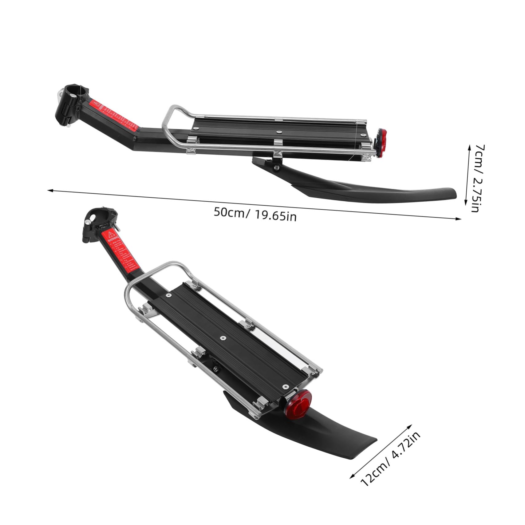 1ensemble Porte-Bagages Arrière Aluminium pour Vélo Support De Chargement Pratique Facile à Installer Compatible Vélos De Conçu pour Usage