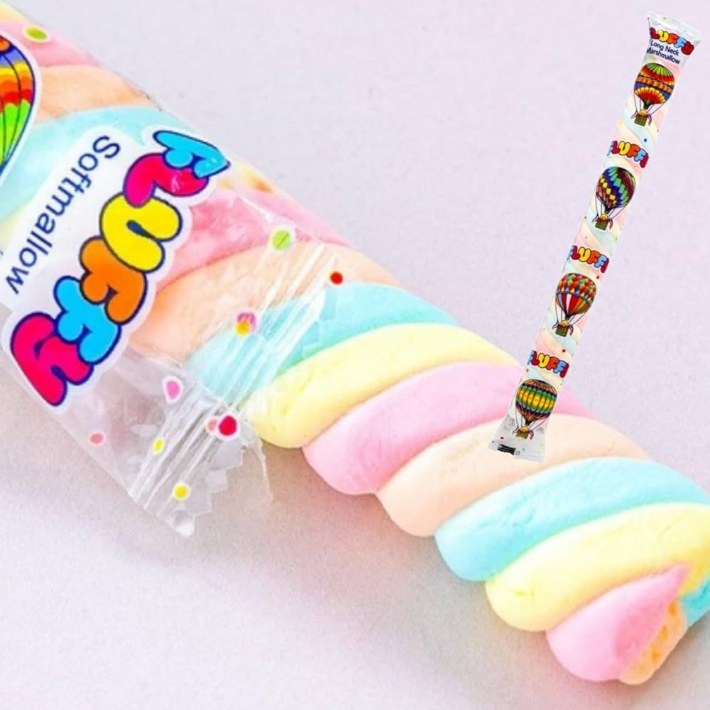 Amazon.co.jp: やおきん ロングネックマシュマロ ×120本 駄菓子 おやつ