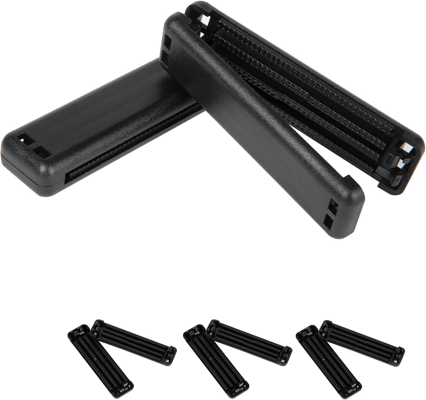 Ajusteur Universel de Ceinture de Sécurité Voiture - Réducteur de Pression pour Épaules et Cou - Pince à ceinture de sécurité noire, Pinces à ceinture de sécurité de voiture polyvalente (4 pièces)